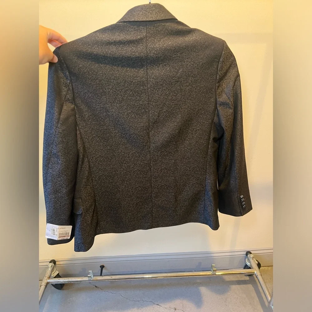 Calvin Klein Charcoal Gray‎ and Black Blazer